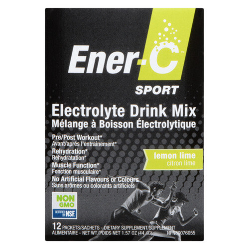 Ener-C Sport Electrolyte Drink Mix Lemon Lime 12 Packets