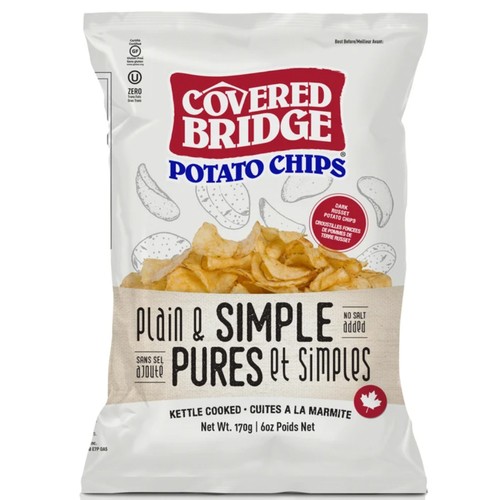 Covered Bridge Potato Chips Plain & Simple 170 g