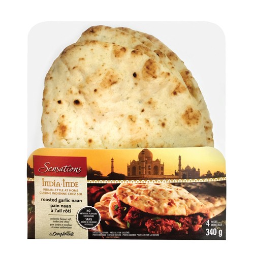 Sensations Naan Roasted Garlic 340 g (frozen)