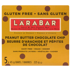 Larabar Gluten-Free Energy Bar Peanut Butter Chocolate Chip 5 x 45 g