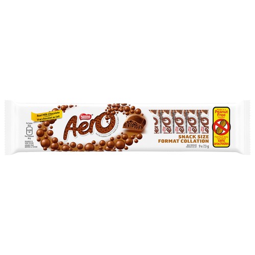 Nestlé Aero Peanut-Free Chocolate Bar Juniors Treat Size 9 x 7.3 g