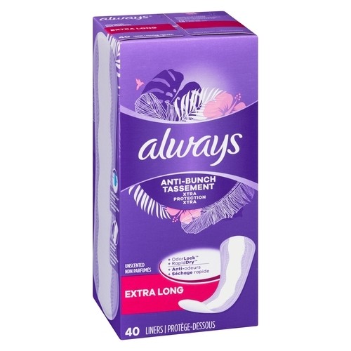 Always Liners Extra Long Unscented 40 Count