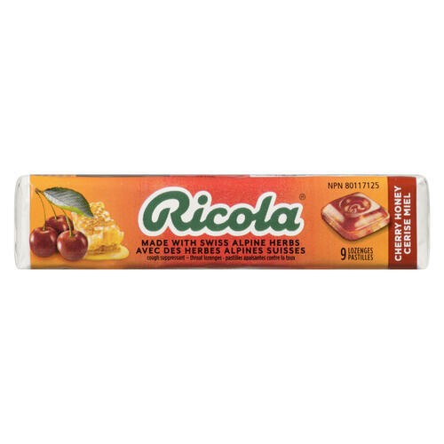 Ricola Cough Drops Lozenges Cherry Honey 9 Count