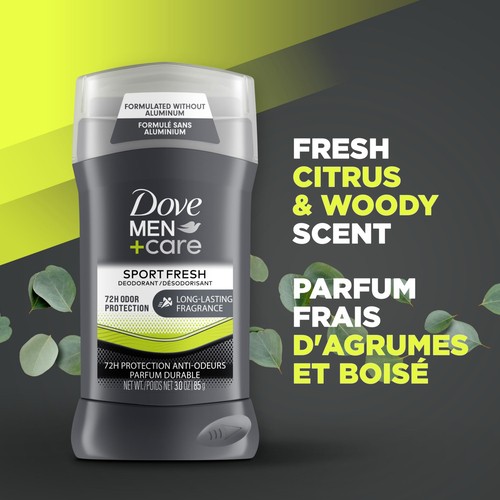 Dove Men+Care Deodorant Stick Sport Fresh Aluminum-Free Deodorant Formula 85 g