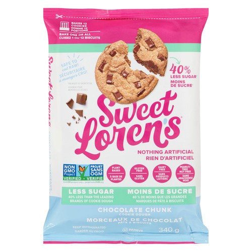 Sweet Loren's Cookie Dough Less Sugar Chocolate Chunk 340 g