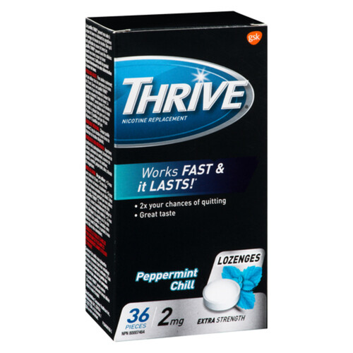 Thrive 2 mg Nicotine Replacement Lozenge Peppermint Chill 36 EA