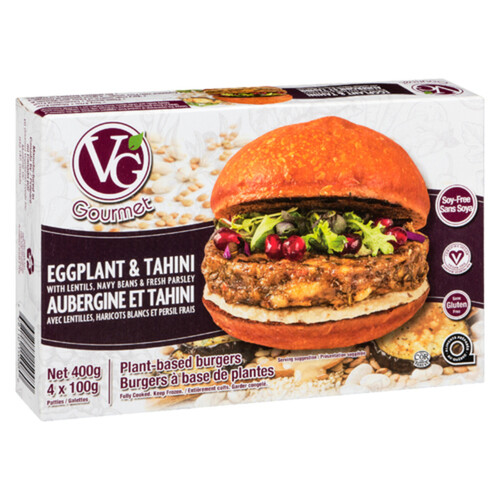 VG Gourmet Frozen Burgers Eggplant & Tahini 400 g