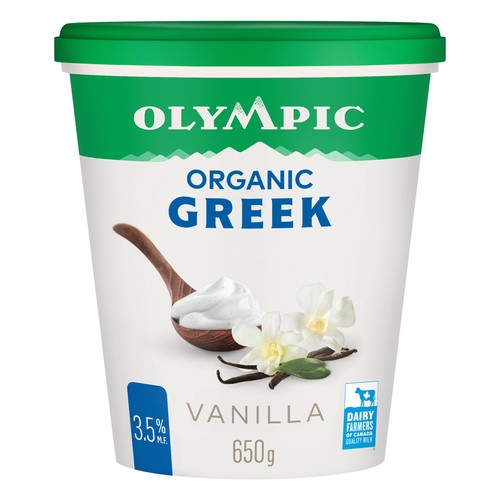 Olympic Organic 3.5% Greek Yogurt Vanilla 650 g