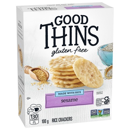 Christie Good Thins Gluten-Free Rice Crackers Sesame 100 g