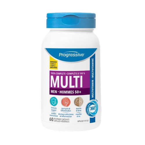 Progressive Multivitamins For Men 50 Plus 60 Vegetable Capsules