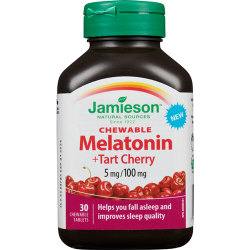 Jamieson Melatonin Chewable Tablets Tart Cherry 30 Count