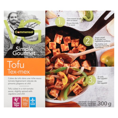 Commensal Vegan Tofu Tex-mex Meat Substitute 300 g