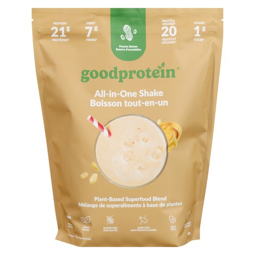 Good Protein Plant Based Superfood Blend All-In-One Shake Peanut Butter 880 g