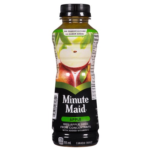 Minute Maid 100% Apple Juice 355 ml (bottle)