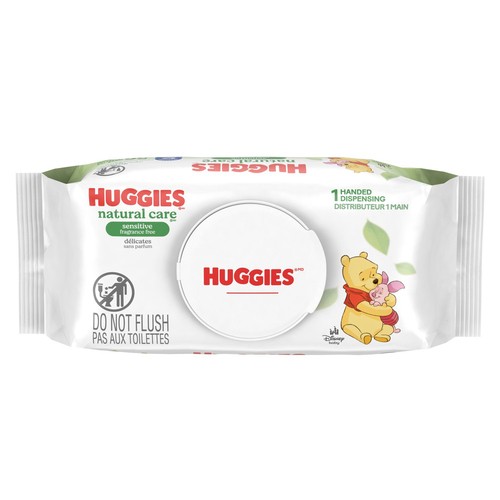 Huggies lingettes pour bébés Natural Care non parfumées 1 emballage 56 un