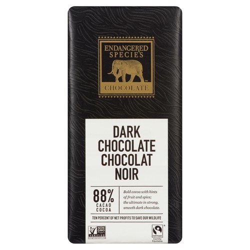 Endangered Species Chocolate Bar Black Panther Extreme Dark 85 g