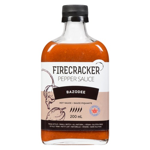 Firecracker Pepper Sauce Hot Sauce Bazodee Extra Hot Heat 200 ml