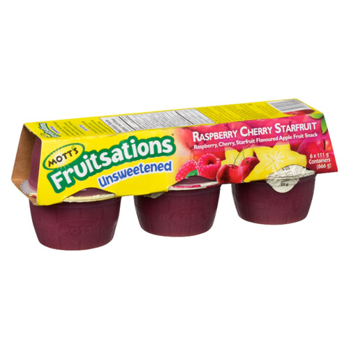 Mott's Fruitsations Apple Fruit Snack Unsweetened Raspberry Cherry Starfruit 6 x 111 g