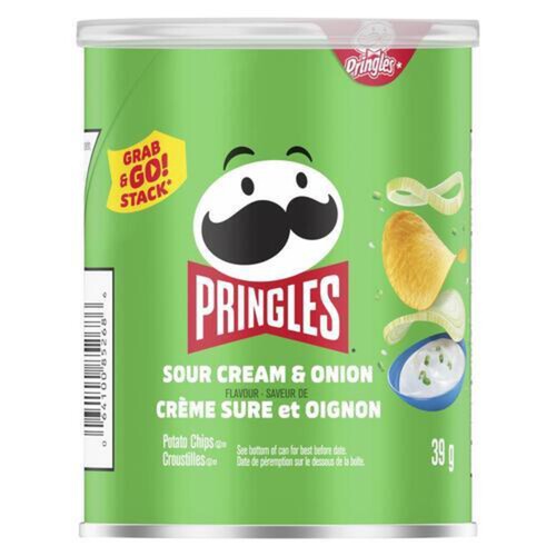 Pringles Canned Potato Chips Sour Cream & Onion 37 g