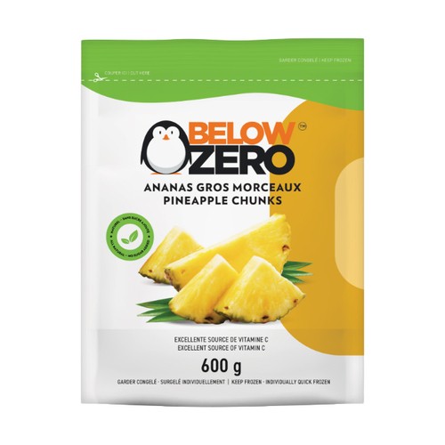 Below Zero Frozen Fruit Pineapple Chunks 600 g