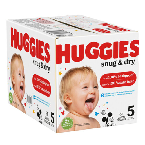 Huggies Snug & Dry Diapers Size 5 68 Count