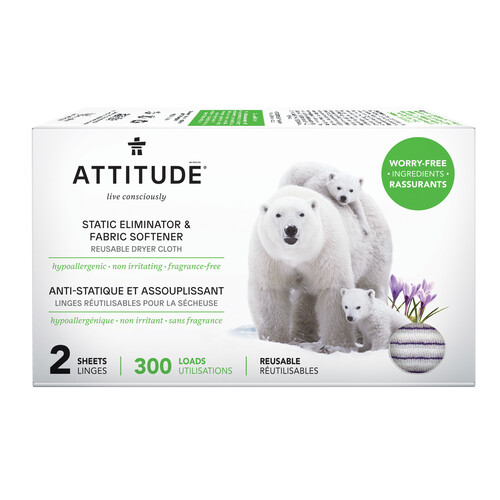 Attitude Static Eliminator & Softener Cloth Dryer Sheets 2 EA