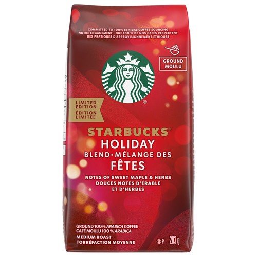 Starbucks Ground Coffee Holiday Blend Bag 283 g