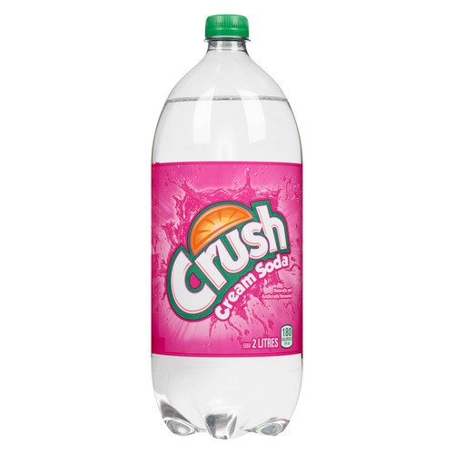 Crush Soda Pop White Cream Soda 2 L (bottle)