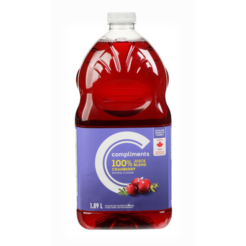 Compliments100%  Juice Blend Cranberry 1.89 L (bottle)