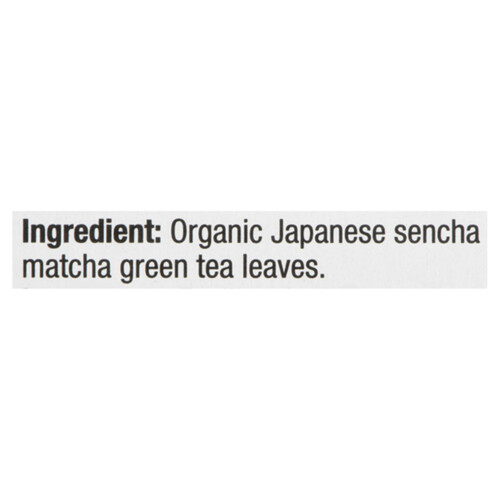 Four O'Clock Organic Green Tea Japanese Sencha Matcha 16 EA 