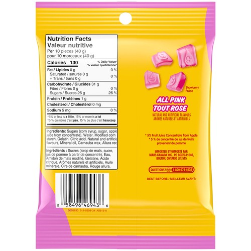 Starburst Candy Gummies All Pink 142 g