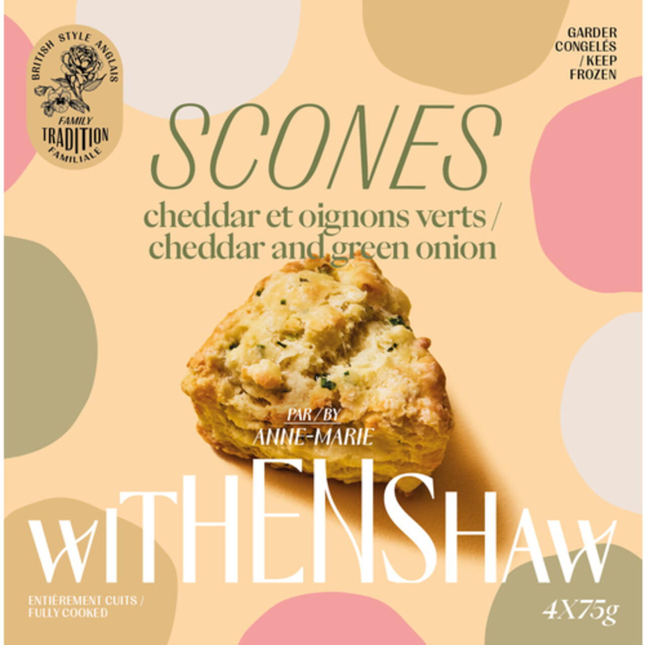 AnneMarie Withenshaw Scone Cheddar & Green Onions 300 g (frozen