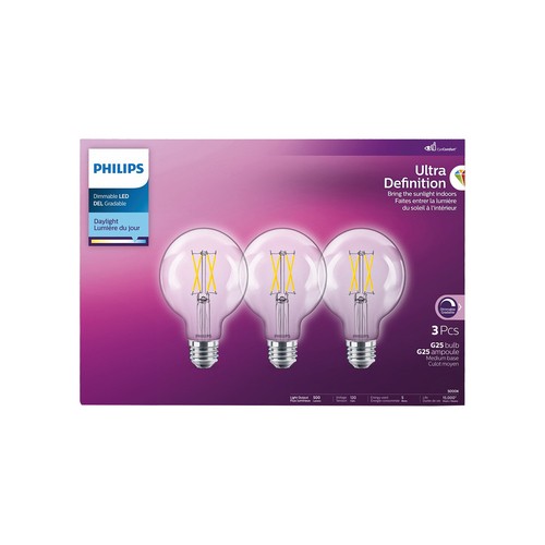 Philips Light Bulbs 60w Ultra Definition G25 3 Count