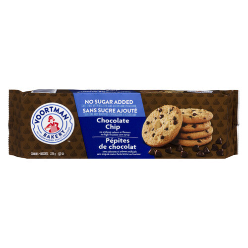 Voortman No Sugar Added Chocolate Chip Cookies 225 g