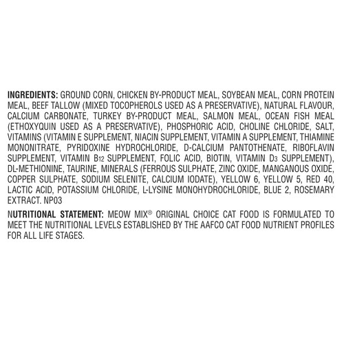 Meow Mix Dry Cat Food Original Choice 1.42 kg 