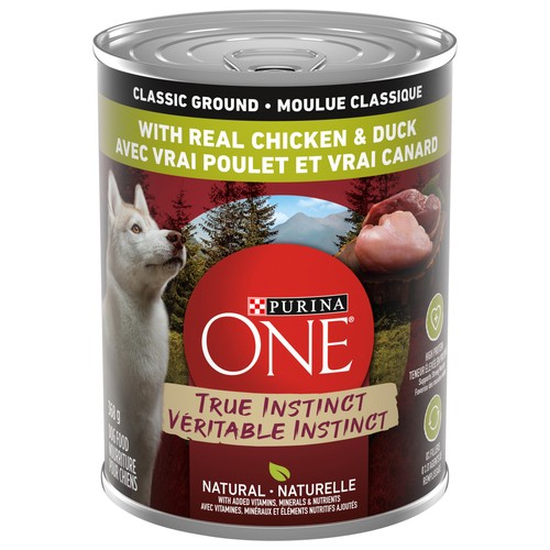 Purina ONE Wet Dog Food True Instinct Classic Ground Chicken & Duck 368 g