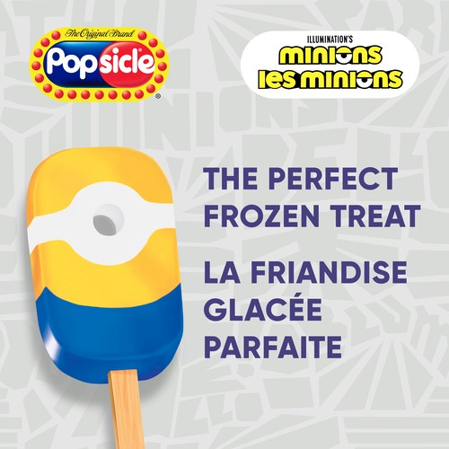 Popsicle Minions Ice Pops Strawberry, Banana & Blue Raspberry 6 x 60 ml