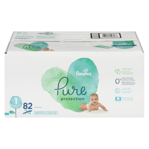 Pampers Pure Protection Diapers Newborn Size 1 82 Count - Voilà Online  Groceries & Offers