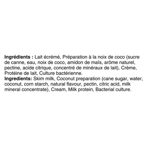 Liberté Greek 2% Yogurt Coconut High Protein 750 g