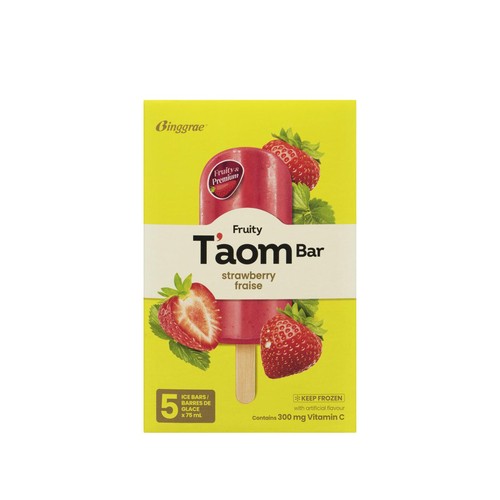 Binggrae T'aom Ice Bars Strawberry 5 x 75 ml 