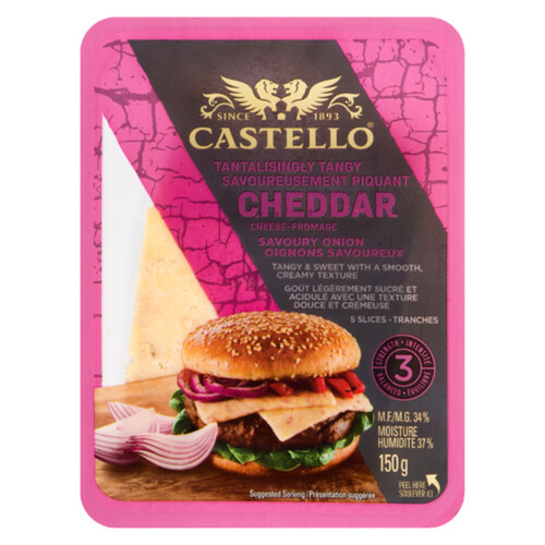 Castello Savoury Onion Slices Cheddar 150 g