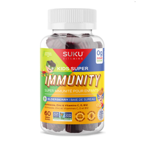 SUKU Vitamins Kids Super Immunity Vitamins Gummies 60 Count