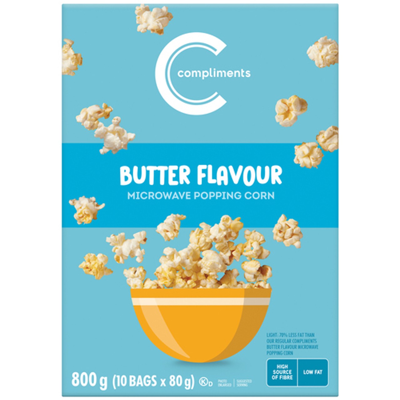 Popcorn Compliments Compliments Microwave Popcorn Butter 800 g - Voilà Online Groceries ...