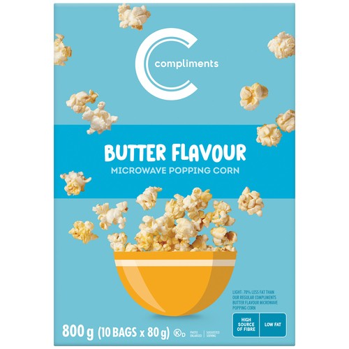 Compliments Microwave Popcorn Butter 800 g