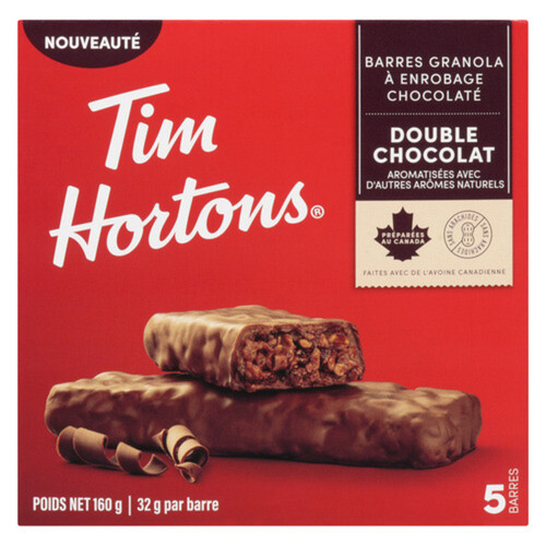 Tim Hortons Granola Bar Double Chocolate Natural Flavour 5 x 32 g