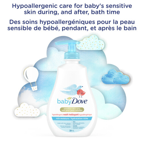 Baby Dove Tip To Toe Baby Wash Rich Moisture For Moisturized Skin 384 ml