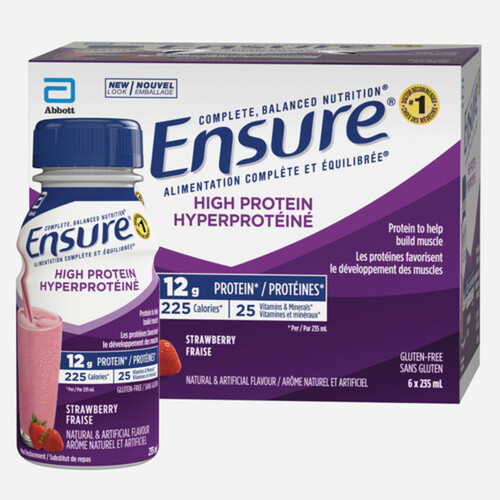 Ensure High Protein Meal Replacement Strawberry 6 x 235 ml (bottles)