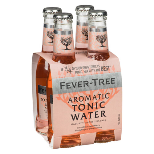 Fever-Tree Aromatic Tonic Water 4 x 200 ml (bottles)