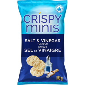 Quaker Gluten-Free Crispy Minis Rice Chips Salt & Vinegar 100 g