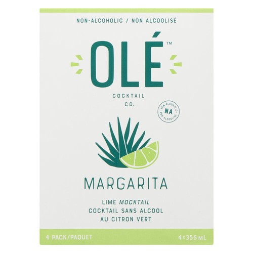 Olé Cocktail Non Alcoholic Margarita Lime Mocktail 4 x 355 ml (cans)